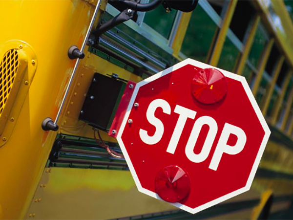 Failing to stop for a school bus has the risk of getting a traffic ticket, fine, and 4 demerit points on your license.